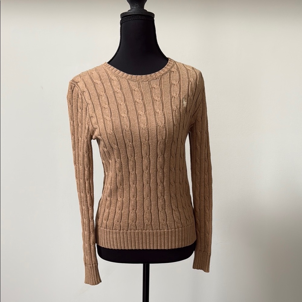 Polo by Ralph Lauren Tan Cable Knit Sweater